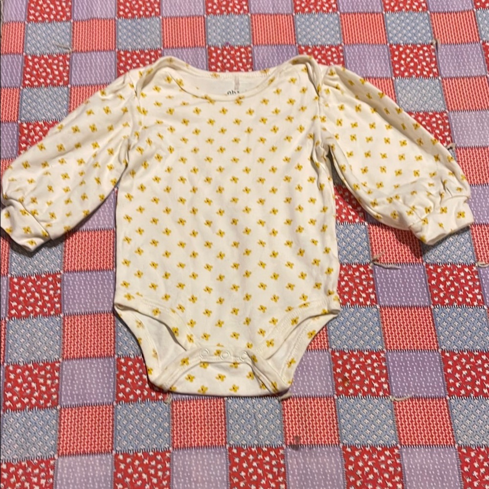Yellow Floral Kids One Piece